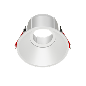 Рамка для модульного светильника "ВАРТОН" FLEX 50 07 круглая встраиваемая утопленная 110х48мм RAL 9010 поворотная